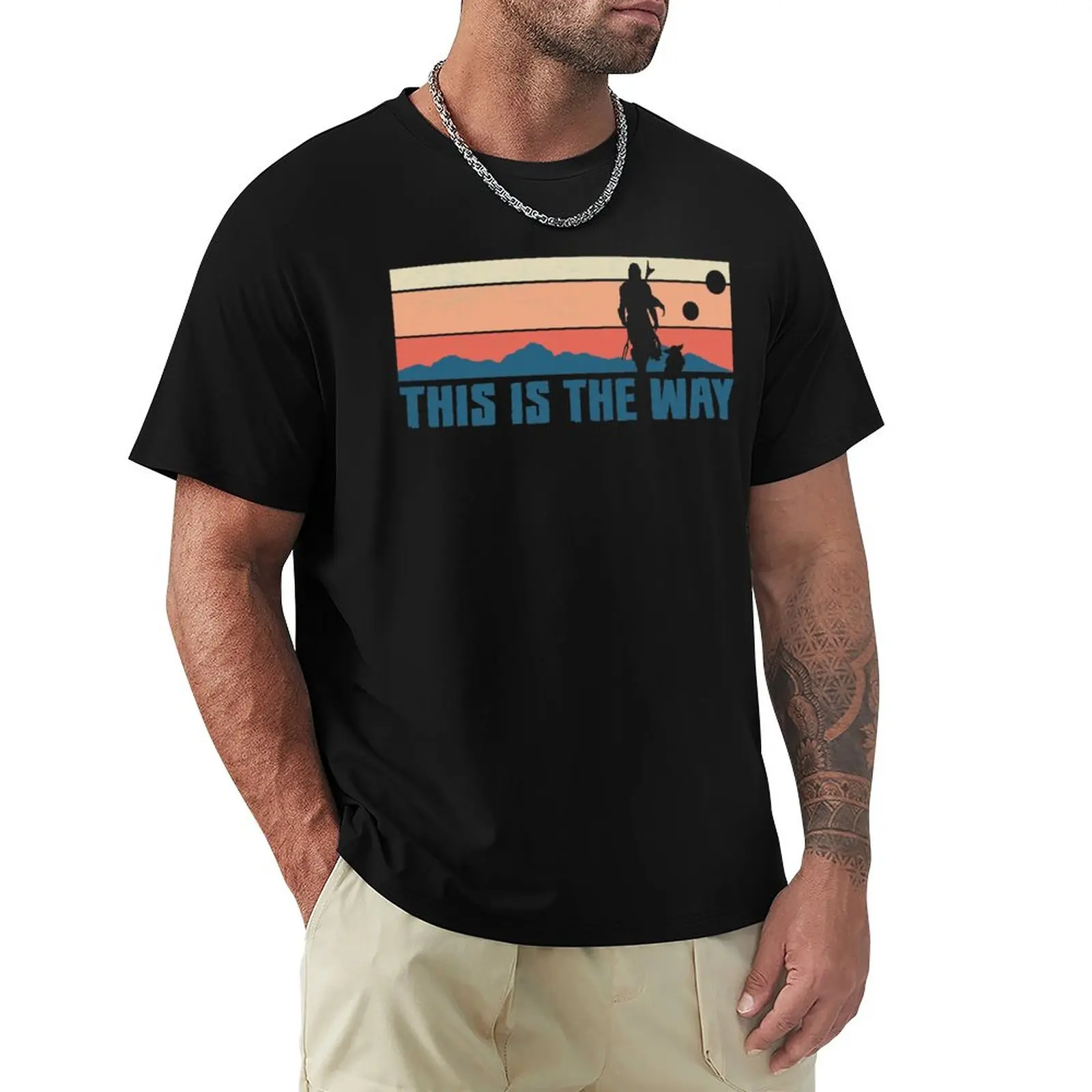 

beach man t shirt summer top This is the Way retro vintage sunset T-Shirt graphic t shirts kawaii clothes Men's cotton t-shirt