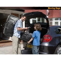 Extra Large Storage Totes W/Backpack Straps Strong Handles & Zippers, Packing & Moving Supplies, Black (8 Pack) 2