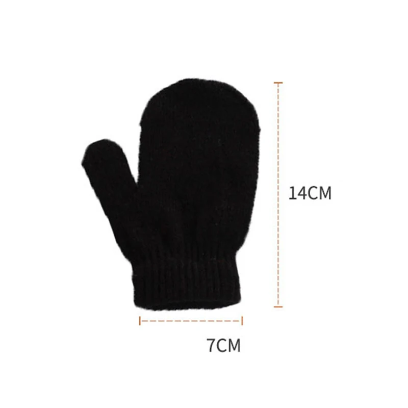 Children Kids Girls Boys Winter Knitted Gloves Solid Color Keep Warm Full Finger Mittens Toddlers Outdoor Wrist Gloves Wholesale 4