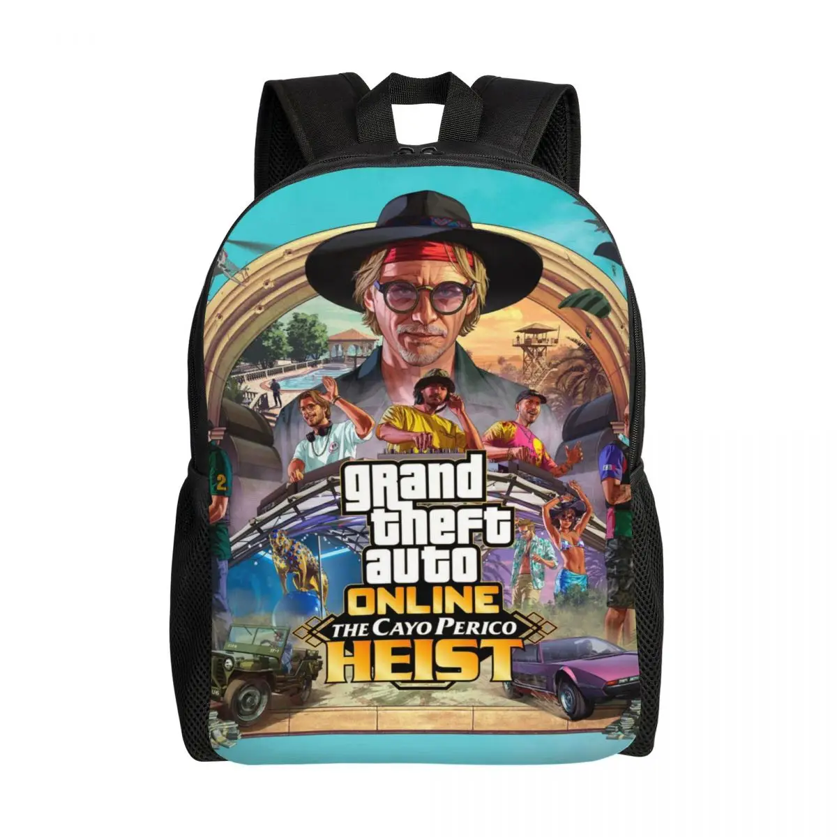 

Grand Theft Auto Backpack for Women Men Waterproof College School Adventure Game GTA Bag Print Bookbags