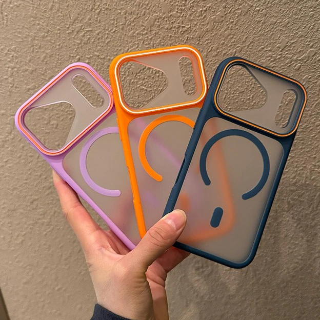 Translucent Matte MagSafe-Compatible Double Color Contrast Case