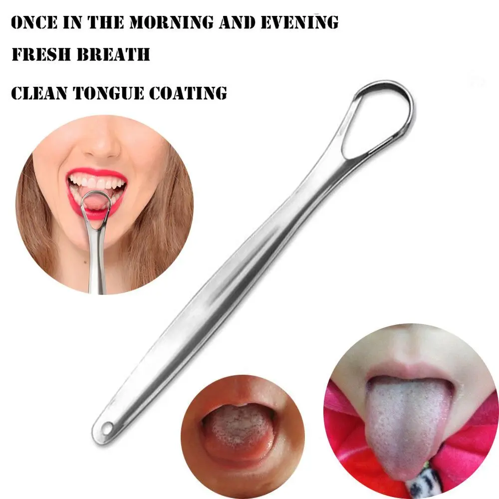 

Reusable Coating Cleaner Remove Bad Breath Mouth Brush Oral Hygiene Oral Care Cleaning Brush Tongue Scraper