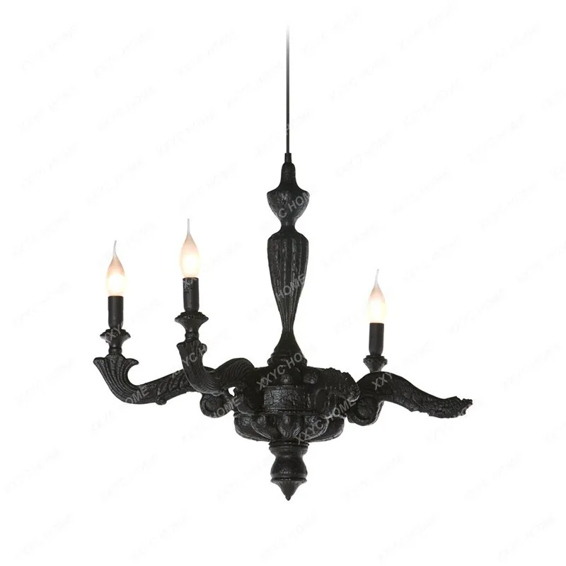 

Retro Broken Arm Resin Lamp Charcoal Burning Burnt Incomplete Candle Chandelier