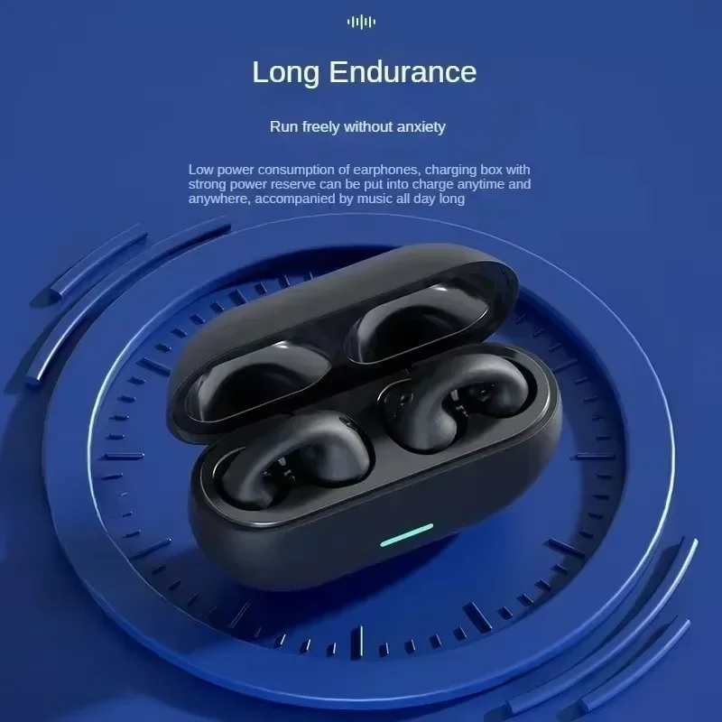 Bluetooth wireless headphones 5.3 Ear clip-on music cancelling HD sports gaming
