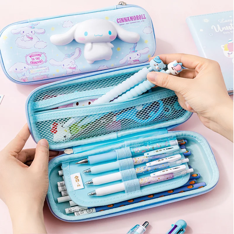 Sanrio Pen Box Hello Kitty Stationery Box Children Students Learning Supplies Pen Bag Gift