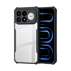 Coque transparente noire avec protection pour l'appareil photo et support magnétique antichoc amélioré