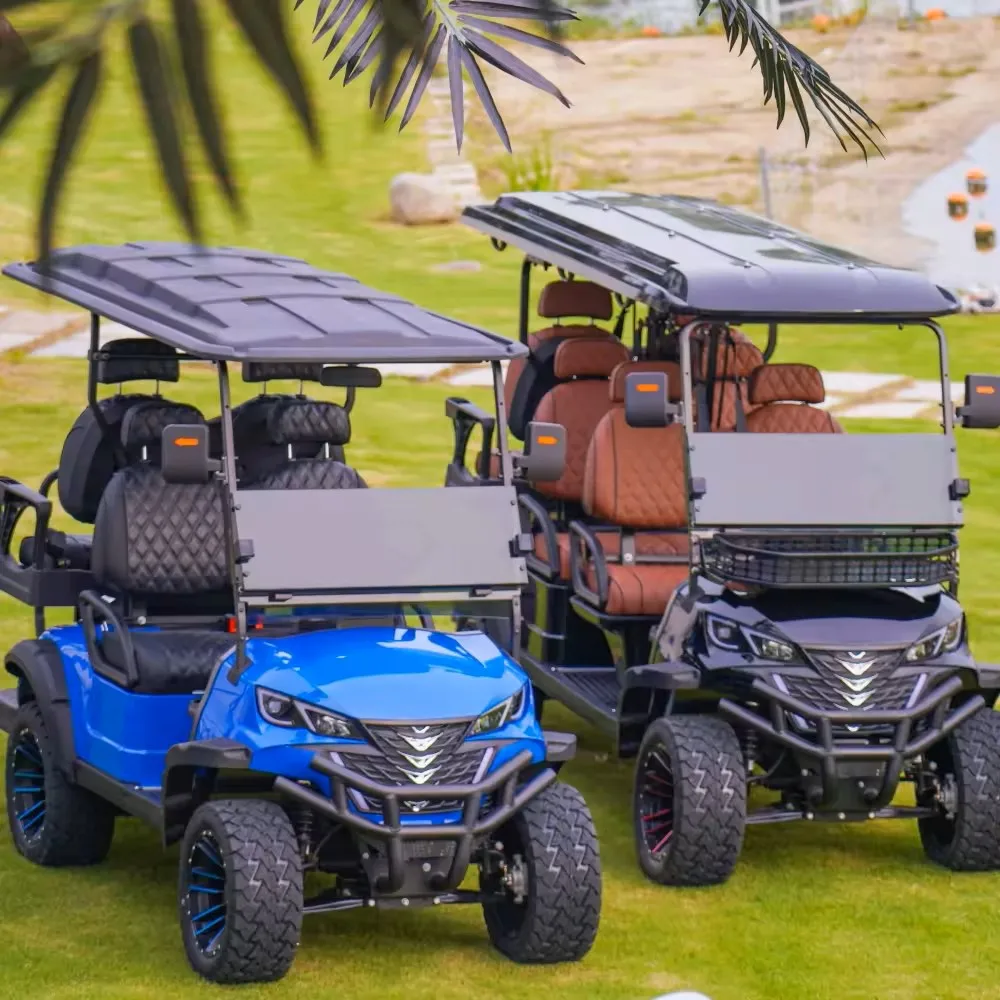 Factory Golf Cart Body Seat Color Free Customization 2 4 6 8 10 Seats Optional Dot Certified Glass Wheels Golf Cart Manual