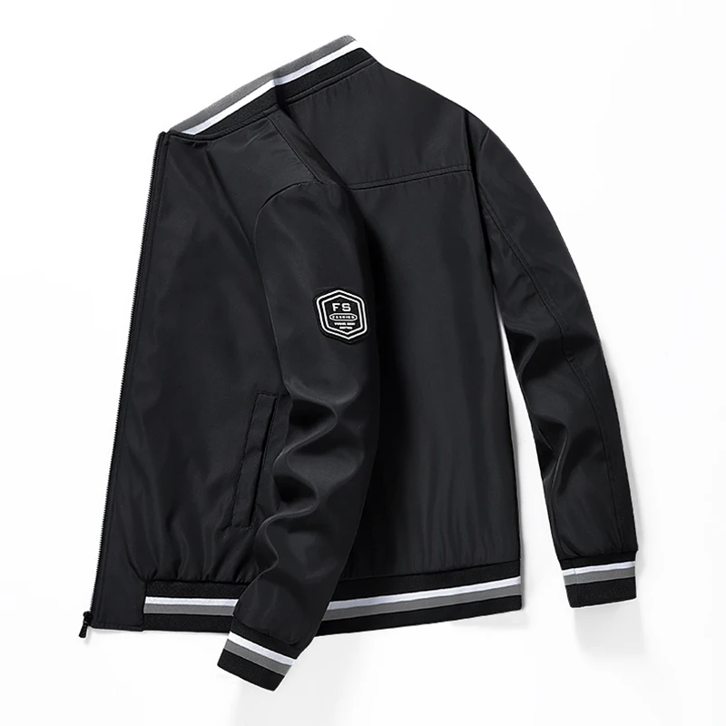 

Upscale men's Bomber jacket 2023 Spring and Autumn high-quality zipper windproof jacket Business casual baseball jacket for men