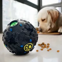 Pet Dog Molars Bite Sound Toy Leaky Food Ball Dog Sounding Squeaky Ball For Large Medium And Small Dogs Educational Toy 1