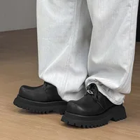 Nouvelles Chaussures Décontractées en Cuir de Haute Qualité pour Homme 2026 – Chaussures Derby Classiques à Bout Large, Tendance, Rehaussantes pour Homme 5