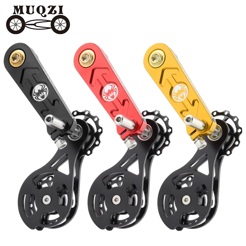 

MUQZI Single Speed Chain Tensioner Bicycle XC DJ AM DH Chain Stabilizer Rear Derailleur Double Pulley Bike 1 Speed Chain Guide
