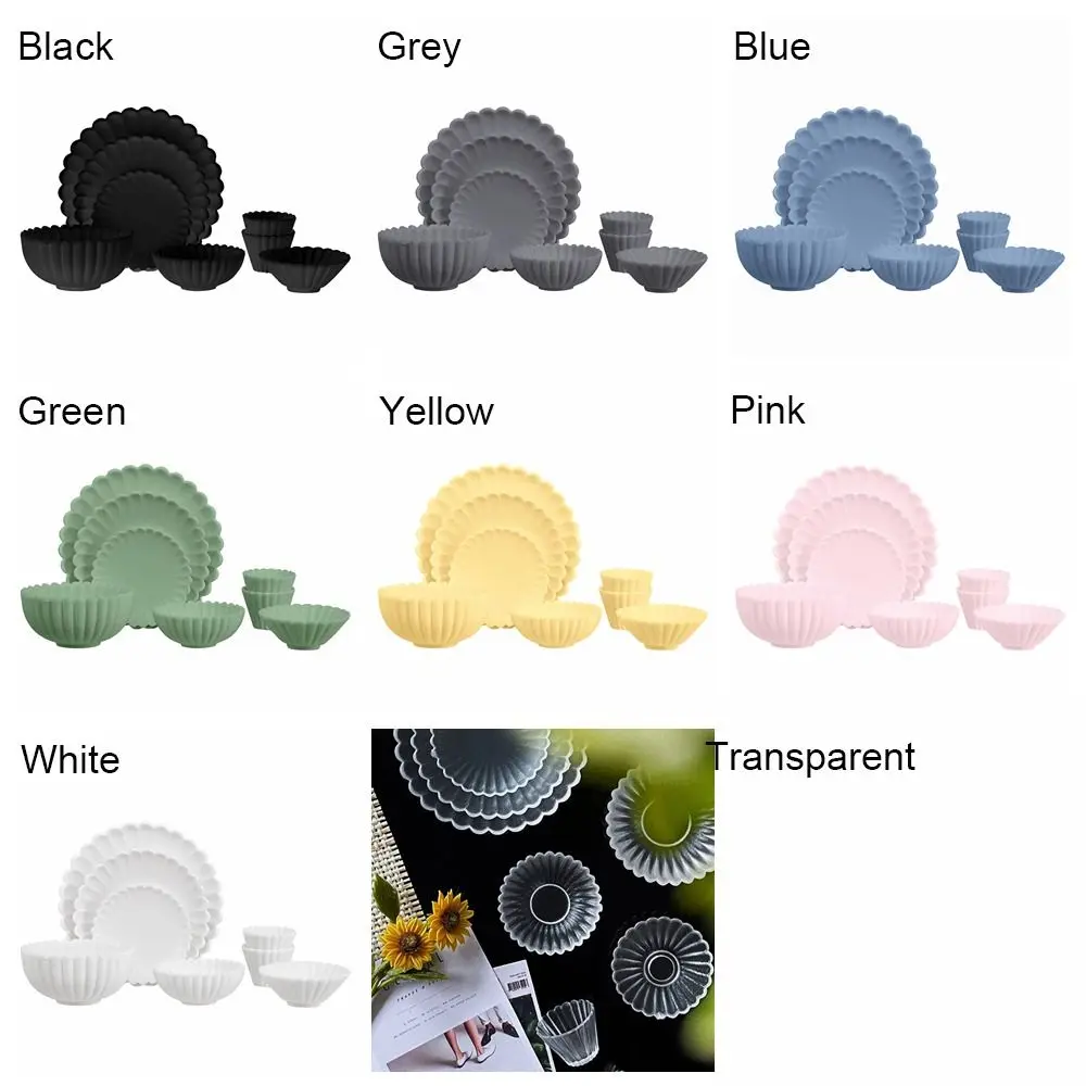 8Pcs 1:6 Dollhouse Tableware Miniature Food Utensil Bowl Dish Plate Kitchen Furniture Photo Props Scene Model Doll Accessories