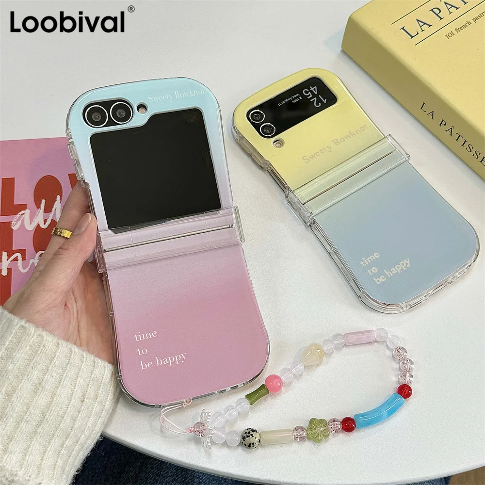 Macaron Colorful Chain Gradient Shockproof Hinge Cover