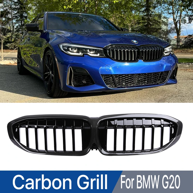Front Grill Diamond Black Chrome Style Racing Grille For BMW 3 Series ...
