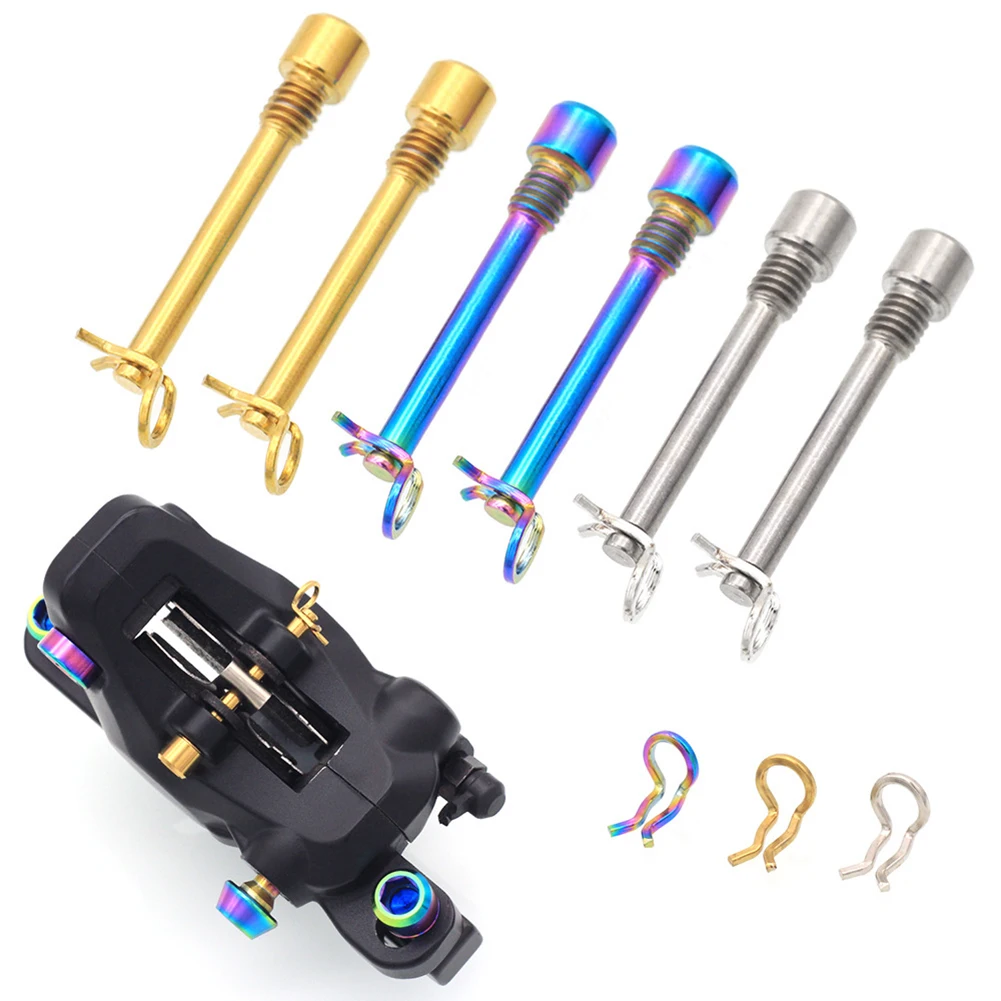Fahrrad Hydraulische Scheibenbremsbelag Schrauben M4 Titanlegierung Befestigungsstift Einsätze Bremssattel Schrauben Retainer Pin Radfahren Zubehör – Detail 1