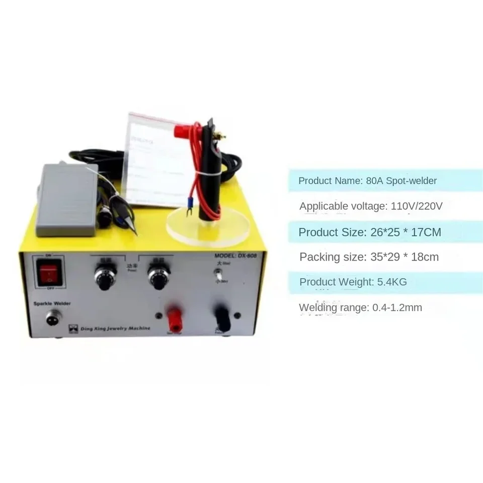 Soudeuse à Impulsion 80A DX-808 - Pour Bijoux Or/argent - 220V - 400W - Neuf