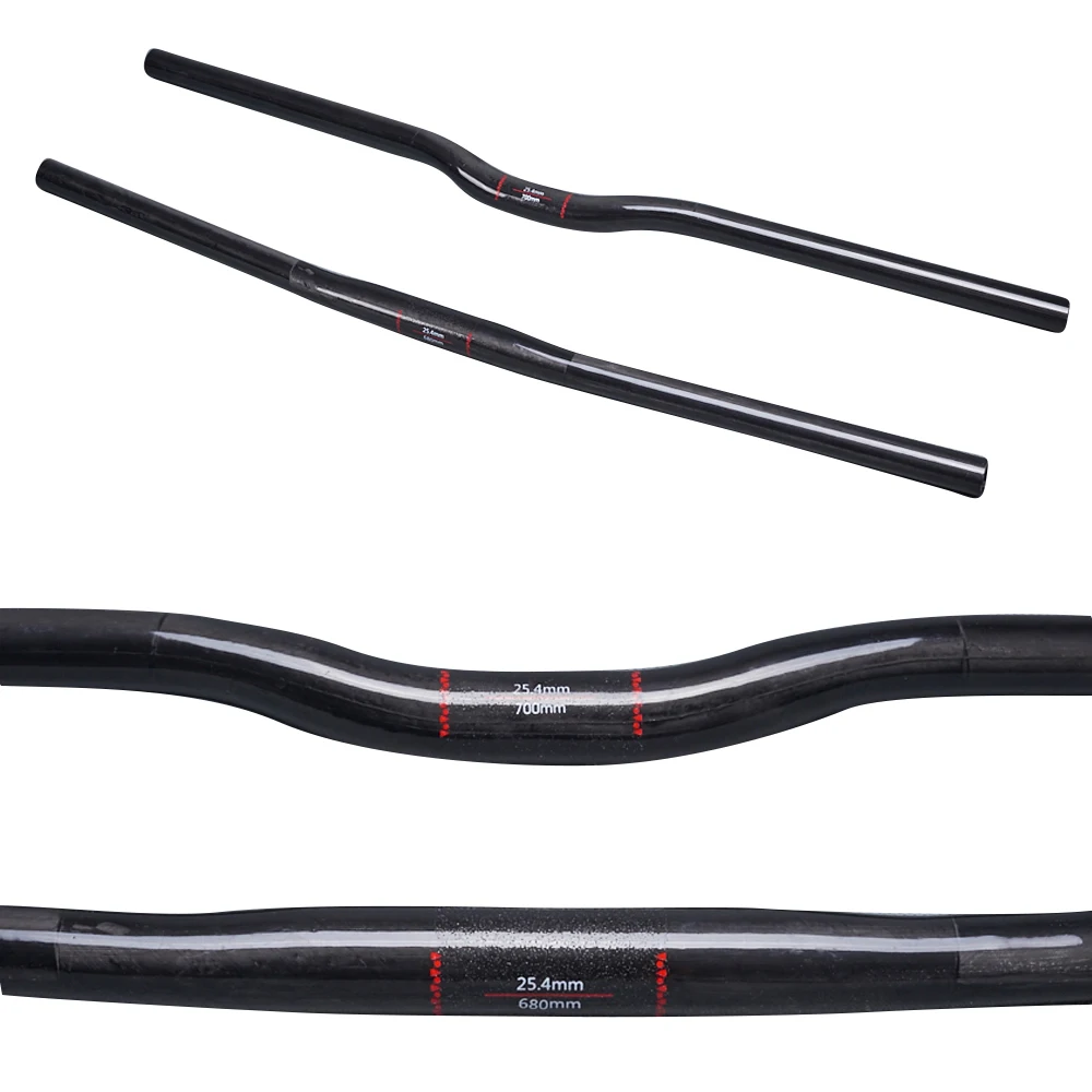 

Mtb Carbon Handlebar Bicycle UD Handlebar 25.4*600-720/740/760mm Matt Black Handlebars For Mountain Bike Accessories