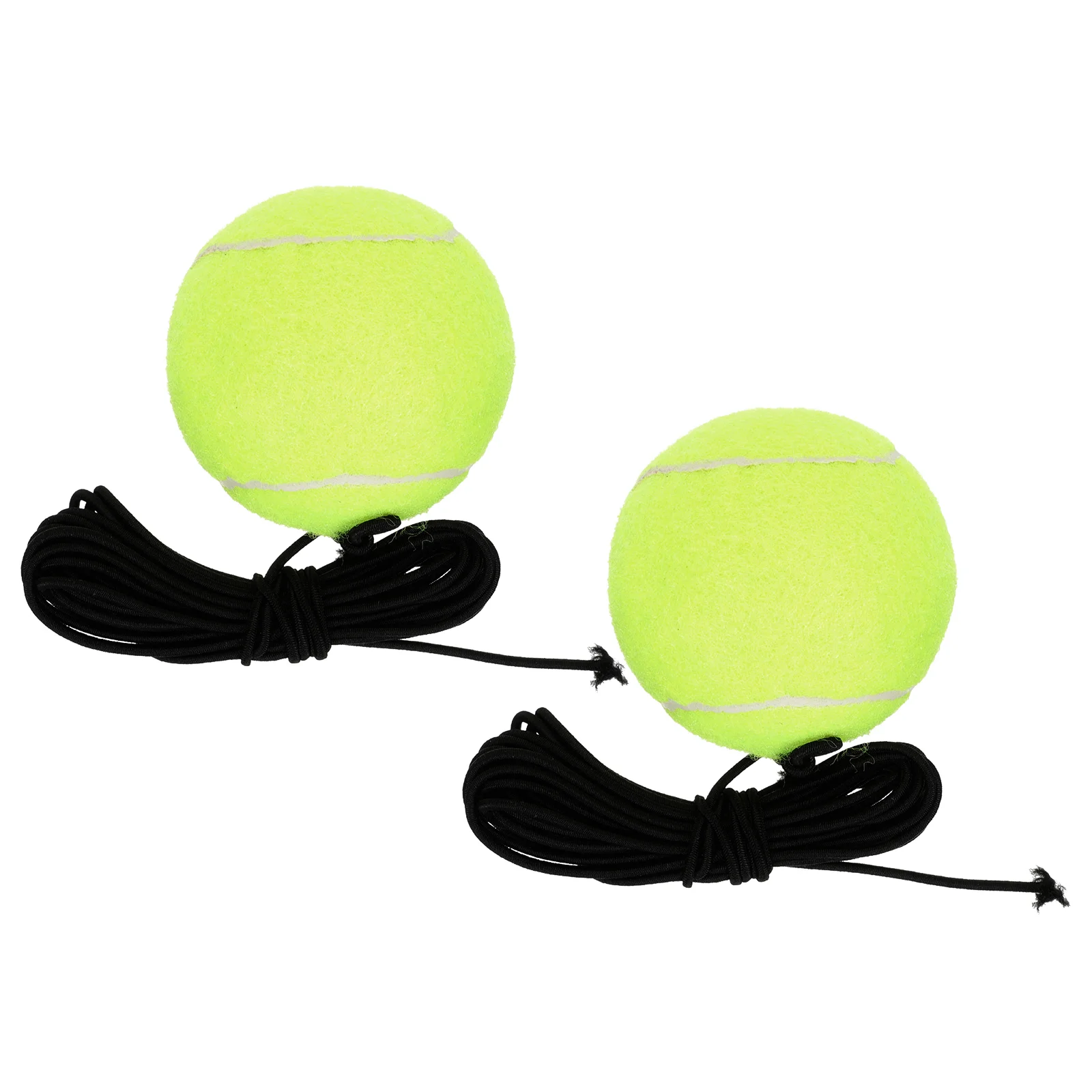 

2 Pcs Rope Tennis Out Door Toys Training Ball High Bounce Balls Nylon Dog Tool Woolen Surfaced Individual Self