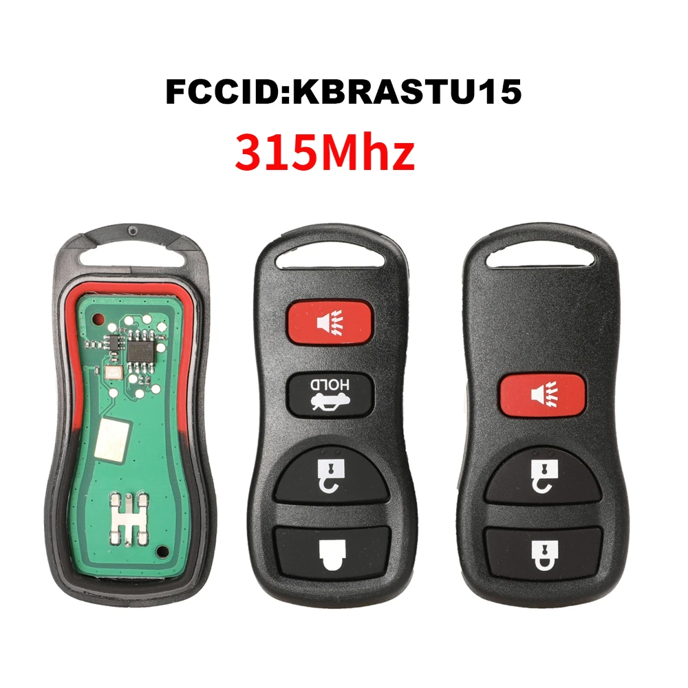 3/4 Buttons 315/433MHZ Car Entry Remote Key for Infiniti/Nissan Frontier Murano Armada Pathfinder 2002-2008 KBRASTU15