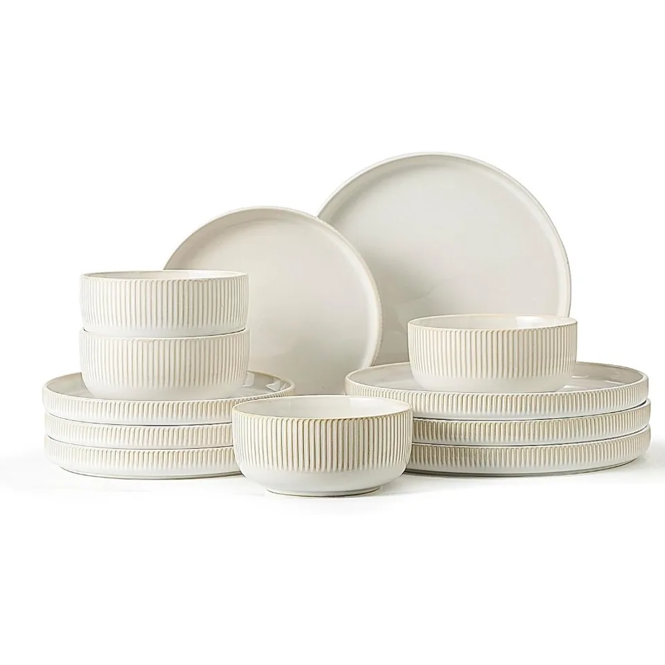 Handcrafted Stoneware Dinnerware Set for Four