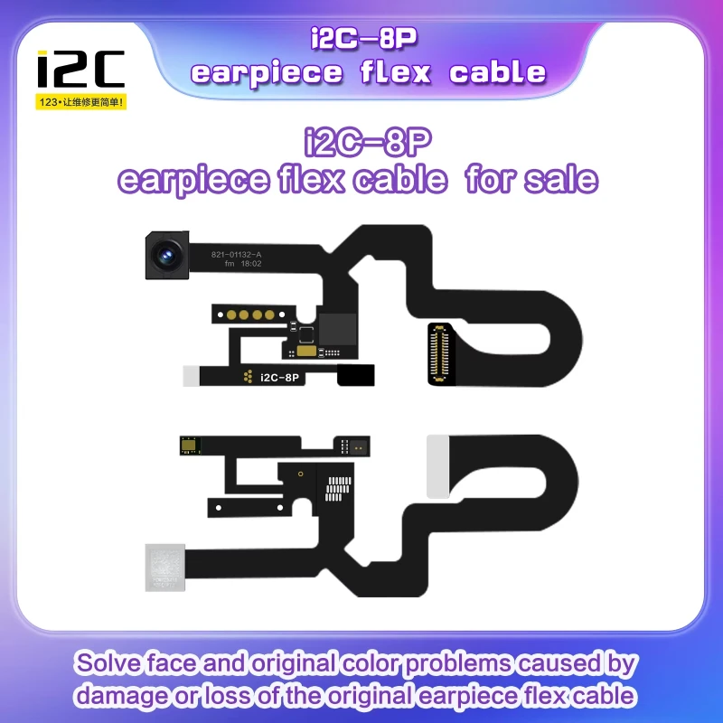 I2C I6S 수신기 FPC 감지 어댑터 이어폰 투광 조명 플렉스 감지 보드 IPhone X- 12 Pro Max Face ID Truetone Repair