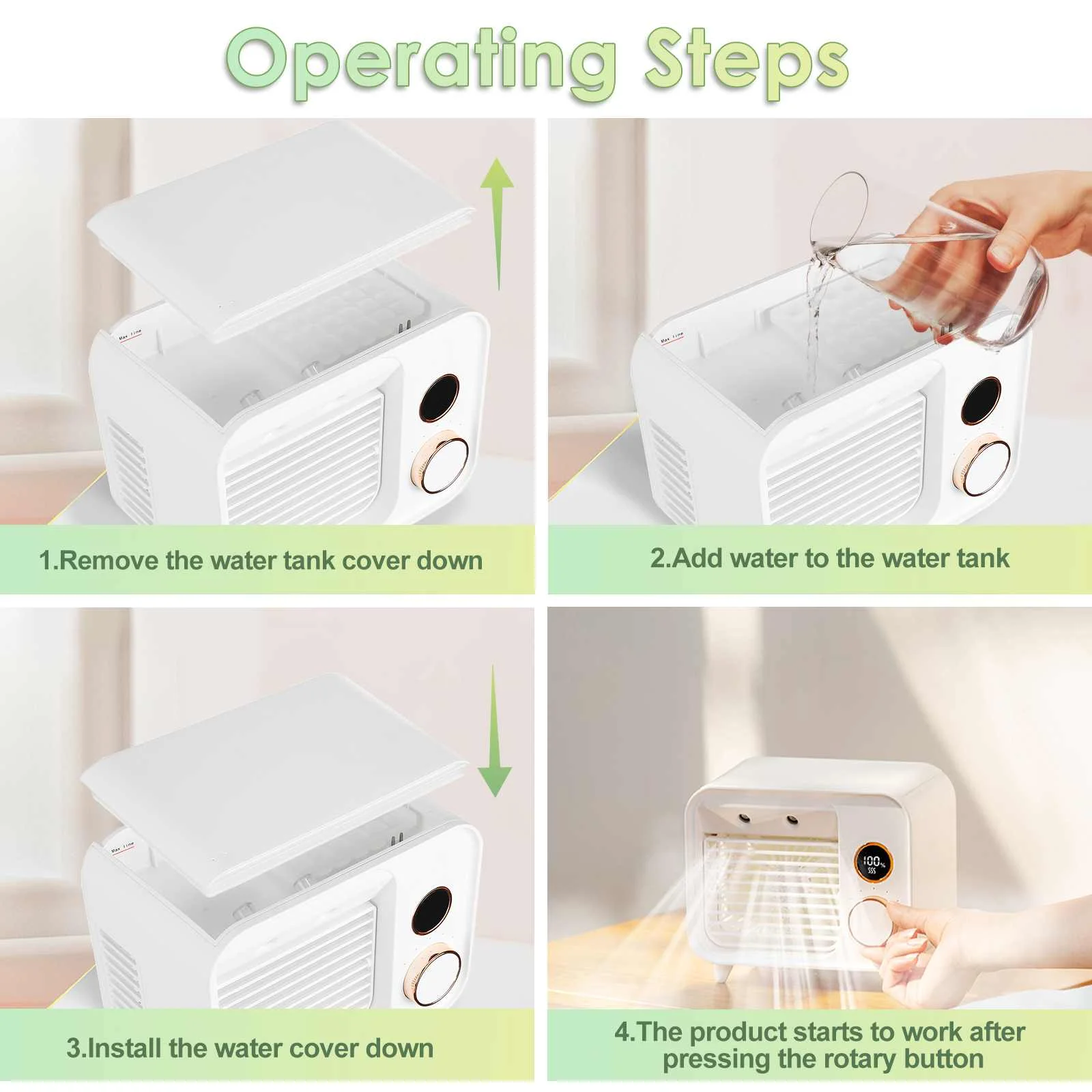 Mini Ventilateur USB Rechargeable 4200 MAh Ventilateur Portable USB Rafada - 5 Vitesses - Batterie 4200 MAh - Pliable Ventilateur De Poche Pliable