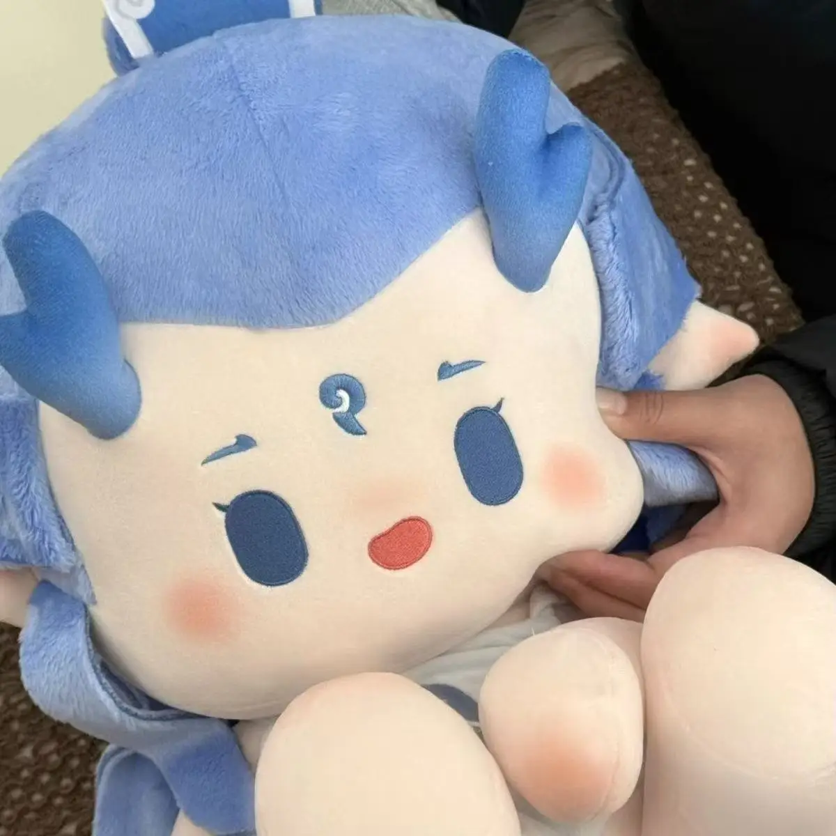 40CM Ne Zha 2 Nezha Aobing Cosplay Anime Figures Student Cartoon Cute Sitting Posture Plush Body Idol Plushies Birthday Present