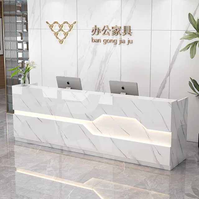 Simple Office Reception Table - Small Counter for Beauty Salon
