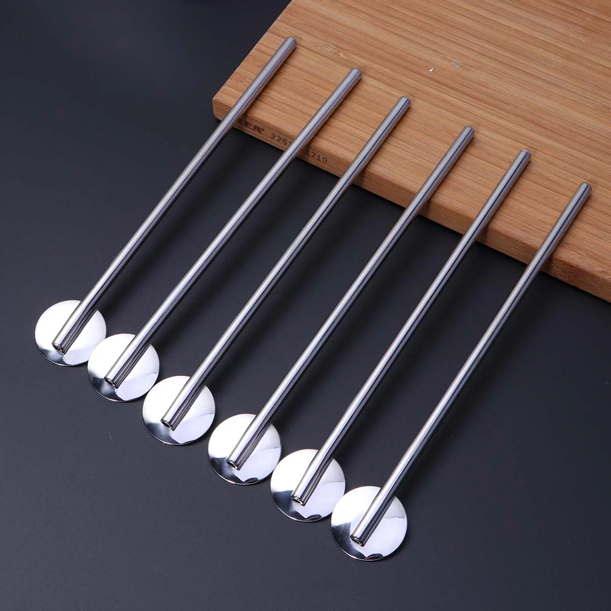 

Pcs/Pack Stainless Steel Oval Shape Metal Drinking Spoon Straw Reusable Straws Cocktail Spoons Filter Set Kitchen Tableware