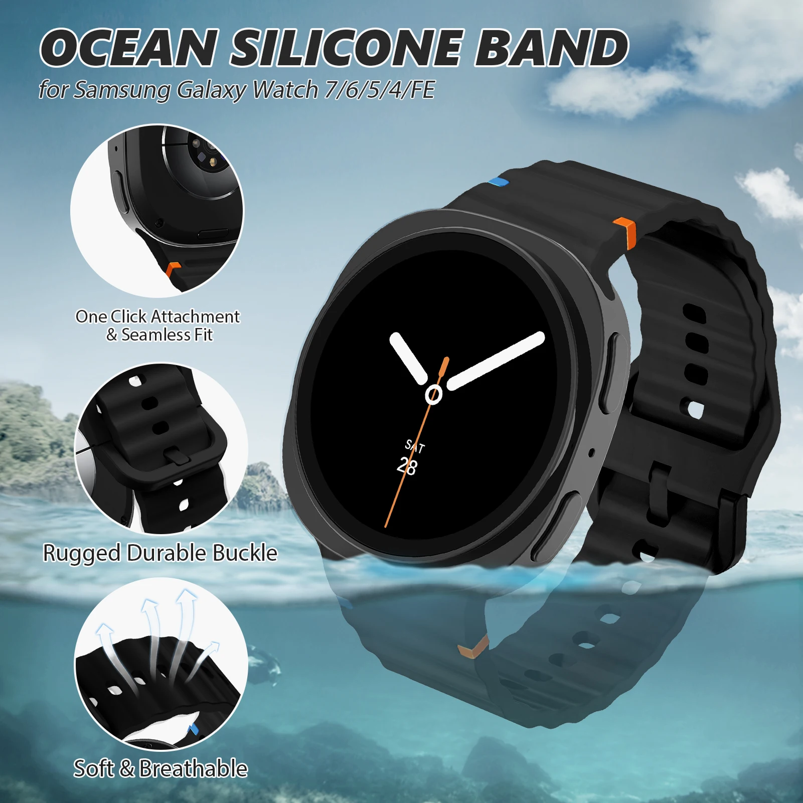 Silicone Sport Wristband Replacement