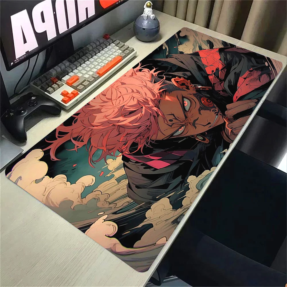 Gaming Mousepad Anime Jujutsu Kaisen Mouse Pad Gojo Satoru Large Gaming Mousepad Gamer Company Keyboard Mouse Mats Computer Desk Mat Big Carpet Mouse Pad Computer Desk Mat Anime Carpets