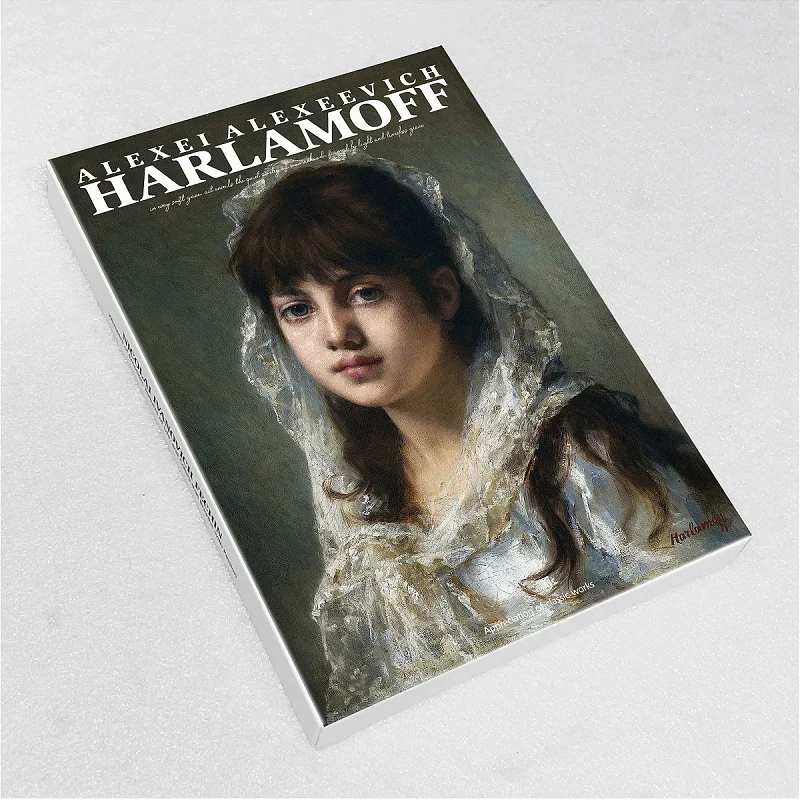 30PCS Alexei Harlamoff 유화 엽서 세트 - 러시아 예술 초상화 인사말 카드 클래식 아트워크 메시지 카드