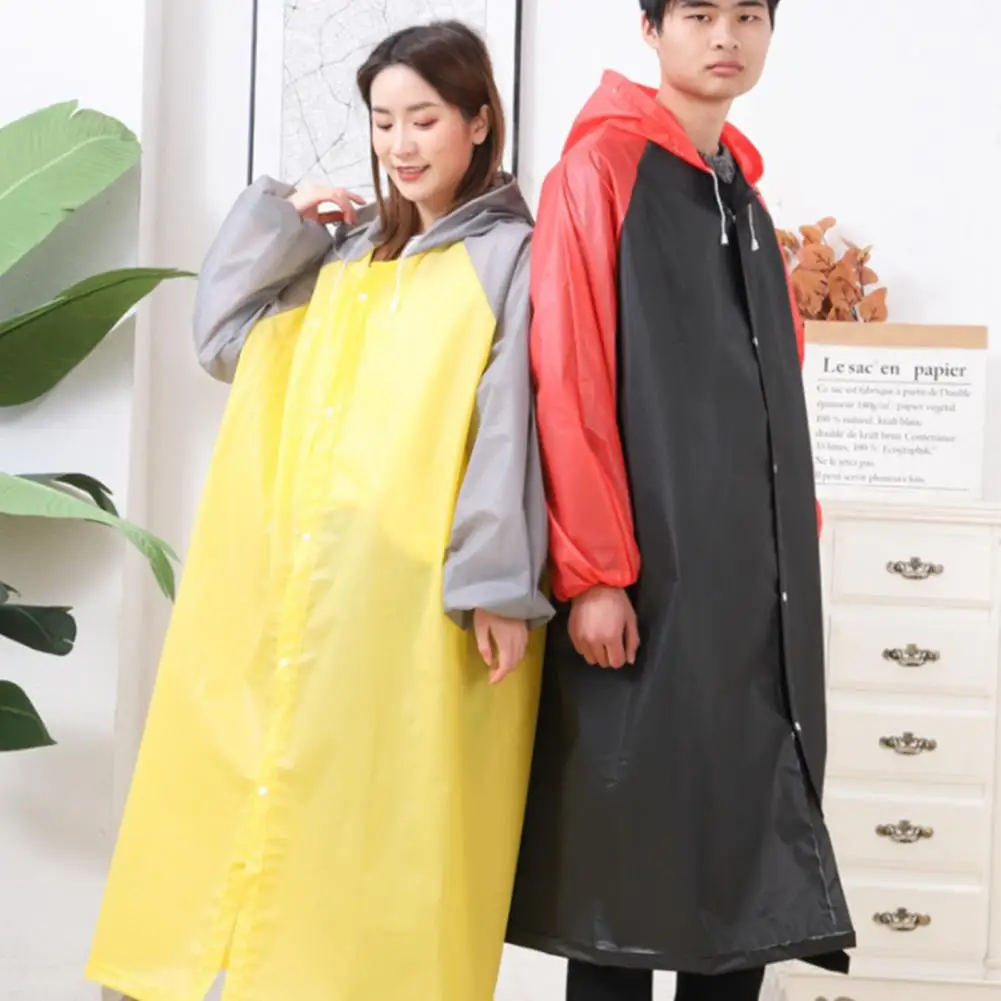 EVA Practical Long Hooded Rain Coat Lightweight Long Raincoat Waterproof for Travel raincoat poncho