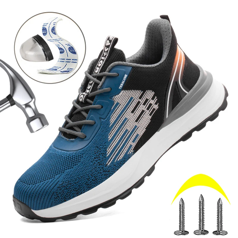 

Мужская защитная обувь, проколостойкие защитные кроссовки, мужские защитные ботинки, легкие дышащие защитные ботинки для работы