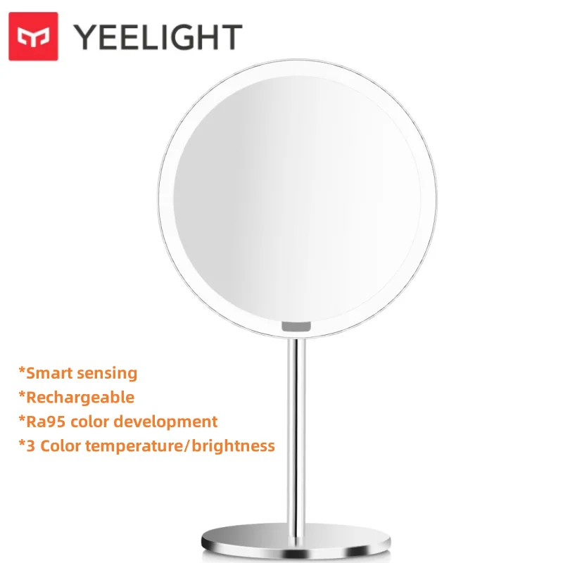 Yeelight Makeup Mirror LED Illumination Mirror Smart Face Sensing Auto On/Off 3500K-5200K 3 Brightness Modes 7 Inch HD Mirror