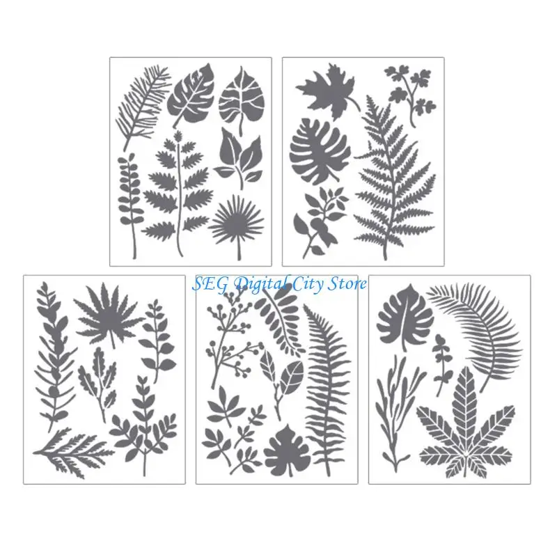 U75B 5Pcs 꽃 나비 템플릿 어린이 나무 사인 그림에 대 한 스텐실 그리기 Scrapbooking 저널 사진 앨범 벽 예술