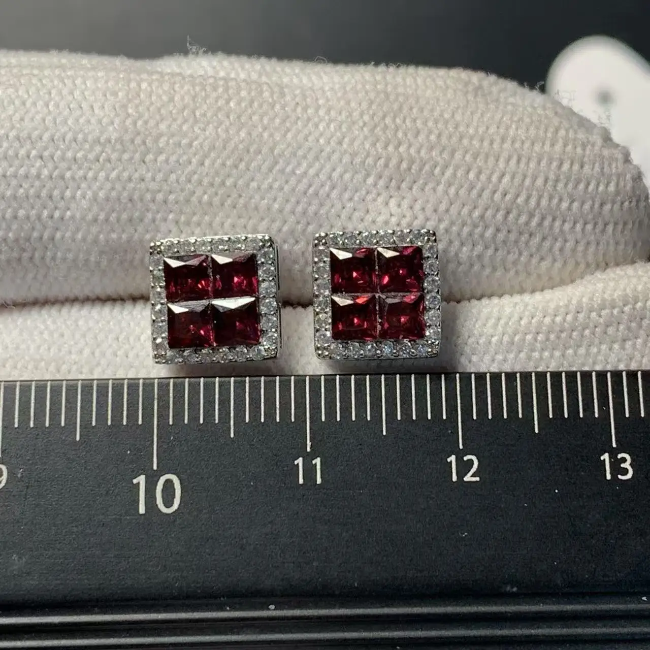 Natural Garnet 925 Sterling Silver Stud Earrings for women Jewelry Gift Prevent allergy gem jewelry Genuine Red Stone