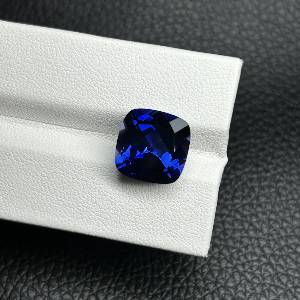 Meisidian 9X9mm 4Carat Cushion Corundum Royal Blue Sapphire