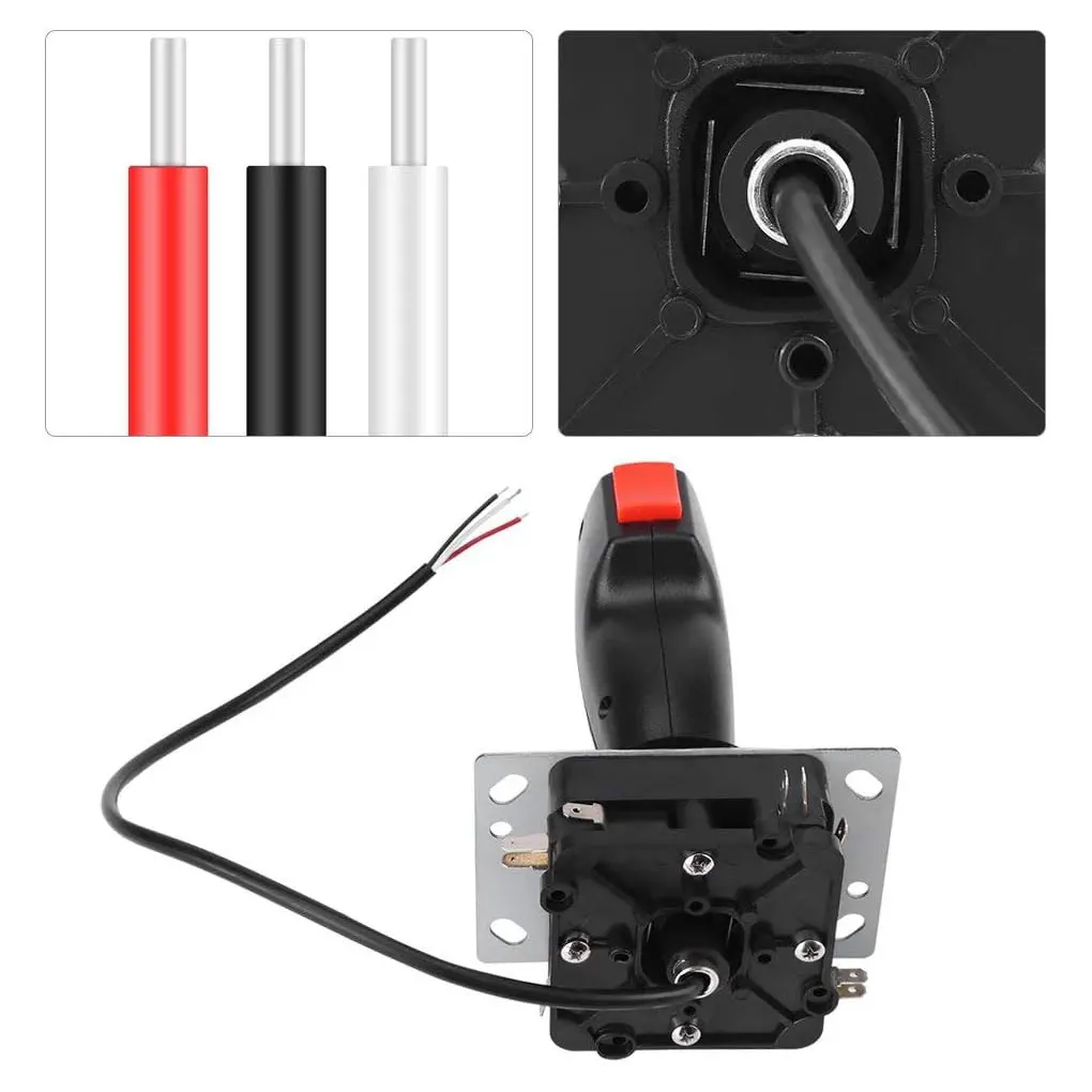 8 Way Flight Joystick Joystick With Vibration Trigger Joystick Red Top Fire Button For Pc Flight Joystick For Video Game Arcad