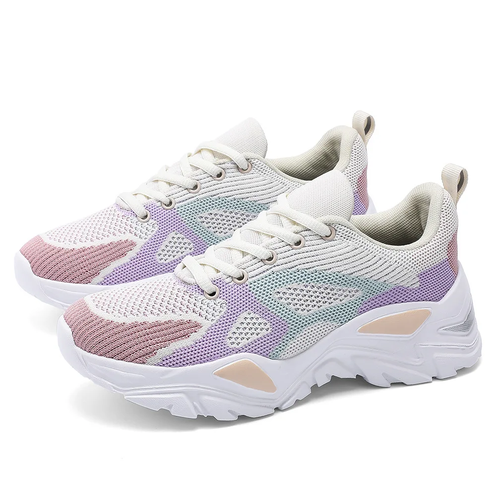 luxury breathable shoes for women sneakers tenis feminino 2022 new fashion lace-up shallow plus size 45 couple shoes Female