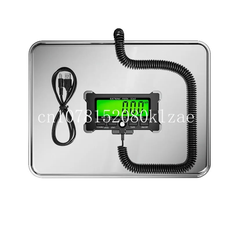 

Stainless steel postal luggage scale 440 lb 200 kg USB stainless steel luggage platform postal weighing scale