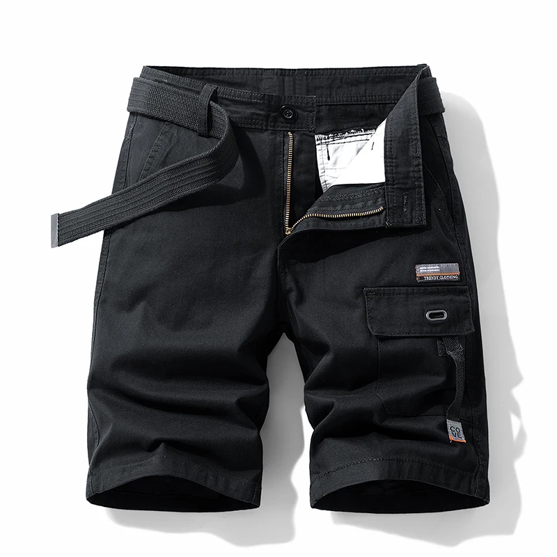 Outdoor Mountaineering Loose Cropped Pants Summer Menswear New Cargo Shorts Youth Straight Casual All-Match Middle Pants Men