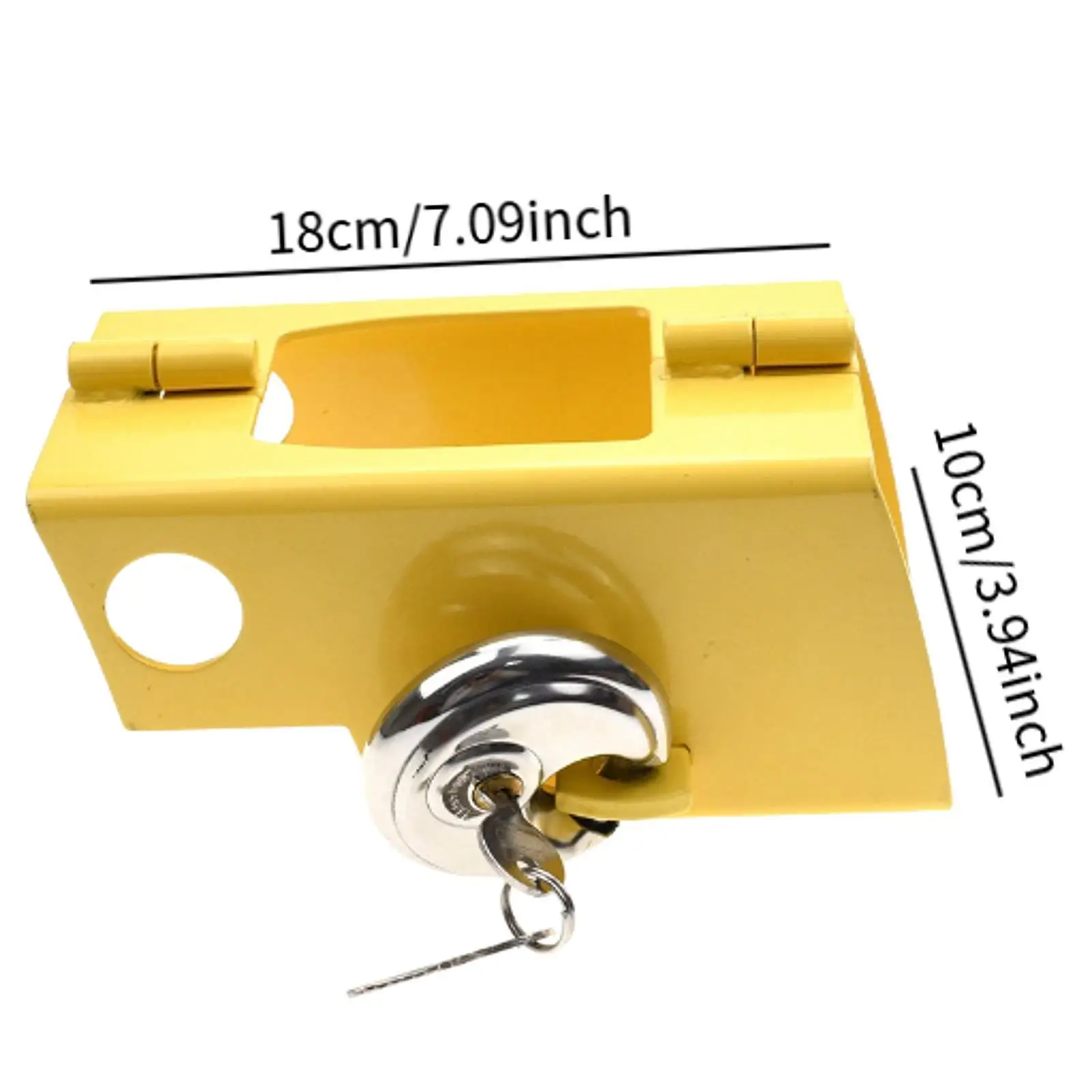 Hitch Lock for Trailer Bright Yellow Padlock Practical Wear Resistant Premium Trailer Hitch Lock for Trucks Boats trailer coupling lock