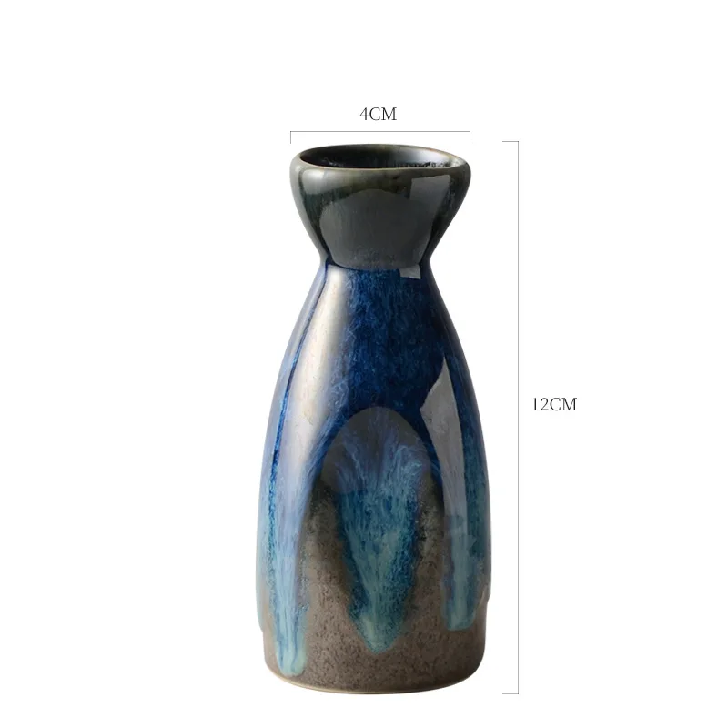 일본식 사케잔 & 주전자 와인 세트 세라믹 바이주잔 식기 빈티지 와인 주전자 선술집 식기