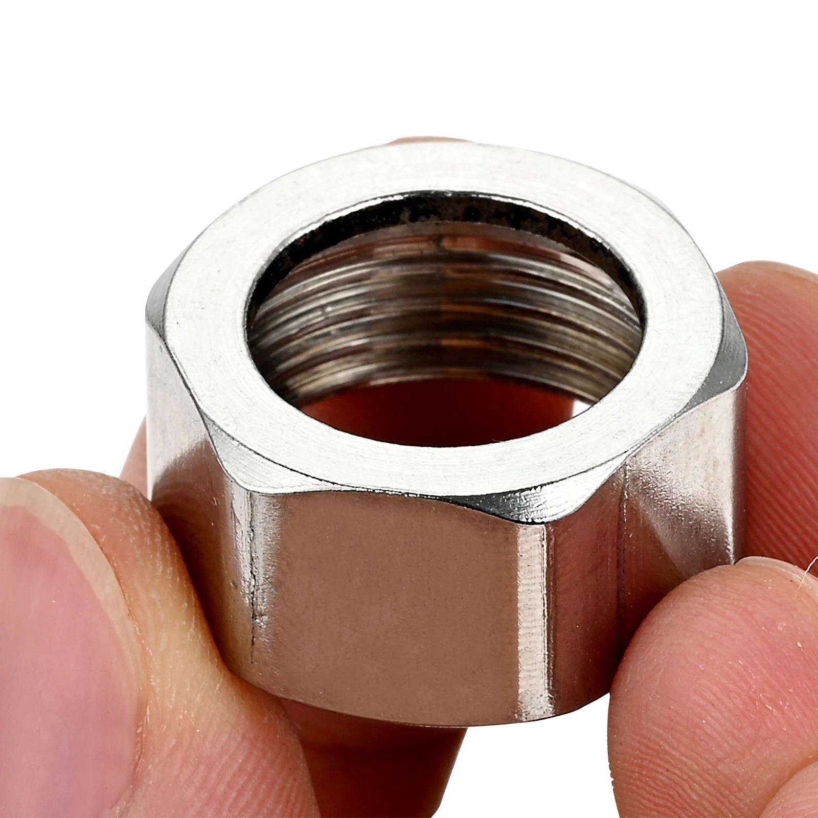 Water Pipe Connector 2Pcs Shower Nozzle Hose Inlet Outlet Connector Nut Water Pipe Universal Copper Joints for Bathroom Water Pipe Repair Accessories Water Pipe Connector