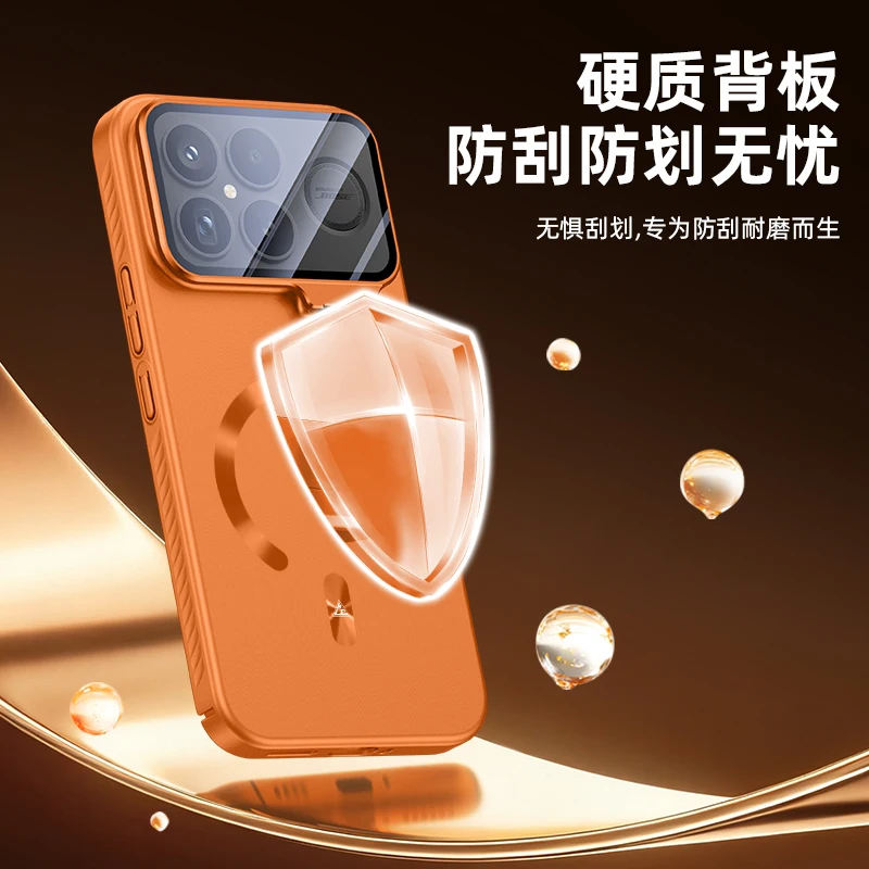 Magnetic Shockproof Case with Invisible Holder & Camera Protection - Compatible with Magsafe Wireless Charging
