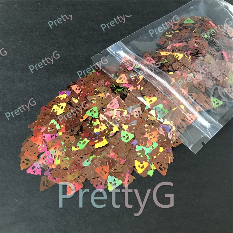 PrettyG 1 Box Excrement Feces Shit Shape Laser Glitter Sequins for Resin DIY Making Art Craft Nail Decoration Accessories LB406