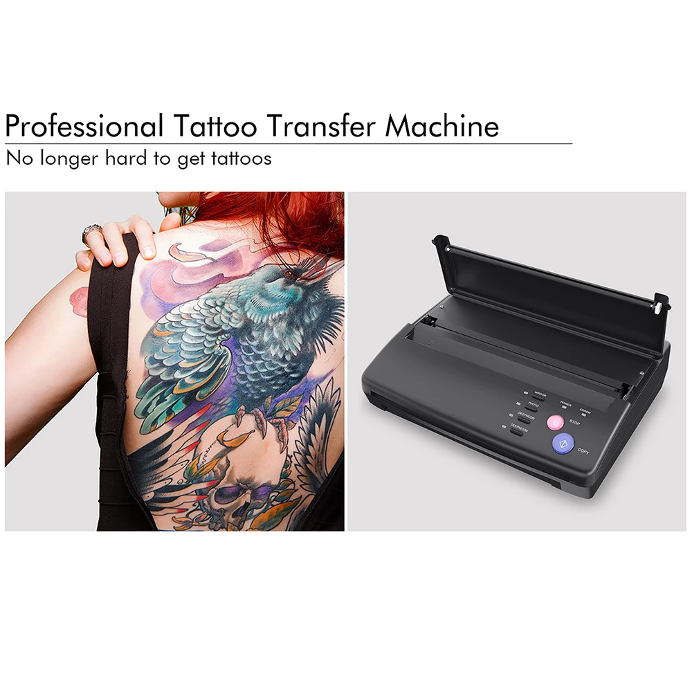 Tattoo Stencil Transfer Printer Thermal Copier Machine For Tattoo Transfer  Temporary And Permanent Tattoos With 5pcs Transfer Paper