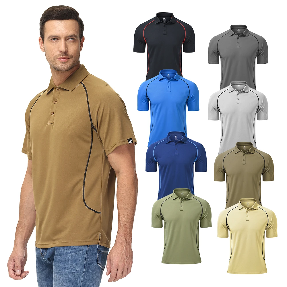 100 Polyester New Men's Summer Polo Wear Golf Shirts Short Sleeve