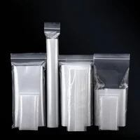 100pcs 0.12mm Transparent Long Strip Self Seal Bag Slender PE Zip Sealed Bag Plastic Slim Moisture-proof Storage Packing Bags 1